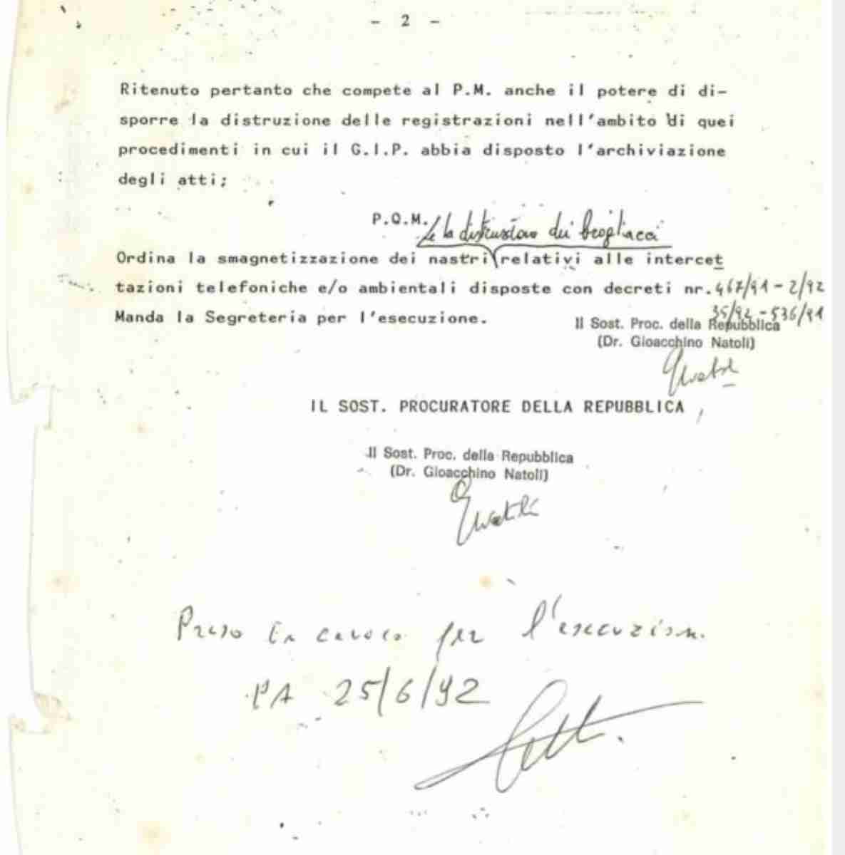 Firma distruzione brogliacci